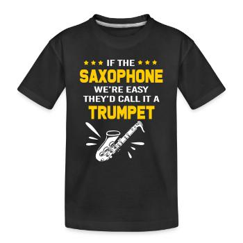 Saxophoniste saxophoniste - T-shirt bio Premium Enfant - noir - Devant