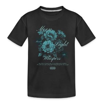 Murmures au clair de lune Conception d’art floral - T-shirt bio Premium Enfant - noir - Devant