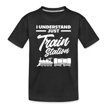 Ich Verstehe Nur Bahnhof - Kinder Premium Bio T-Shirt - Schwarz - Vorne