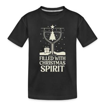 Rempli de lettrage de l’ de Noël avec - T-shirt bio Premium Enfant - noir - Devant