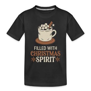 Rempli d’ de Noël et chaud - T-shirt bio Premium Enfant - noir - Devant