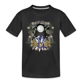 Mountains Mountain Mountains Mountaineering Austria Tyrol - Kids' Premium Organic T-Shirt - black - Front