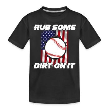 Baseball Sports Baseball Player Pitcher Catcher USA - Kids' Premium Organic T-Shirt - black - Front