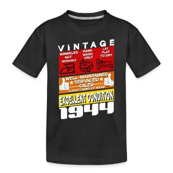 81 years old Vintage 1944 women & men Birthday - Kinder Premium Bio T-Shirt - Schwarz - Vorne