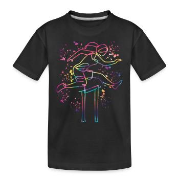 Hurdle Run Obstacle Course Kids Hurdle Run - Kids' Premium Organic T-Shirt - black - Front