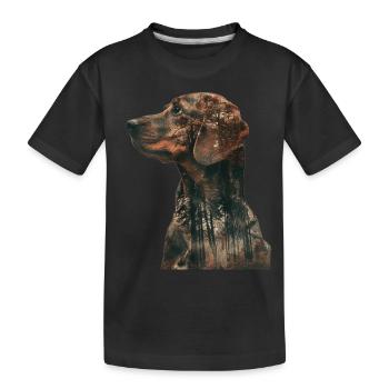 Beagle - Kinder Premium Bio T-Shirt - Schwarz - Vorne