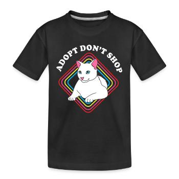 Katzenrettung Tierrechte Tierrettung Tierheim - Kinder Premium Bio T-Shirt - Schwarz - Vorne