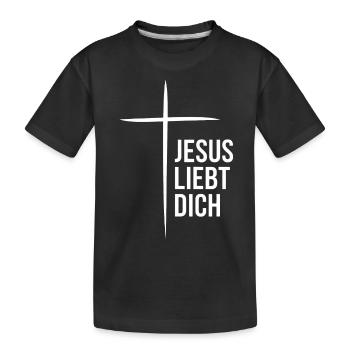 Jésus-Christ Christianisme Dieu Bible - T-shirt bio Premium Enfant - noir - Devant