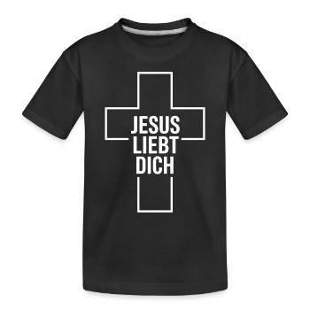Jésus-Christ Christianisme Dieu Bible - T-shirt bio Premium Enfant - noir - Devant