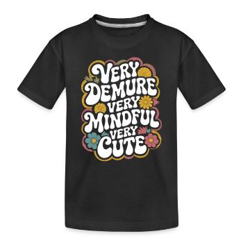 Très retenu, très attentif, très doux - T-shirt bio Premium Enfant - noir - Devant