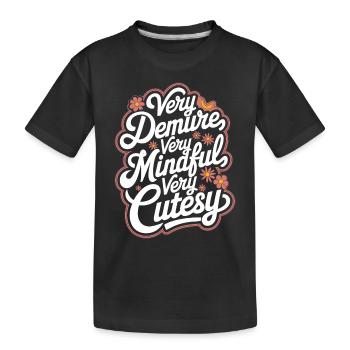 très chaste, très attentif, très doux - un - T-shirt bio Premium Enfant - noir - Devant