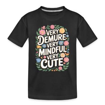 Très retenu, très attentif, très doux - T-shirt bio Premium Enfant - noir - Devant