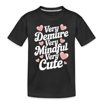 très timide très conscient très doux - T-shirt bio Premium Enfant - noir - Devant