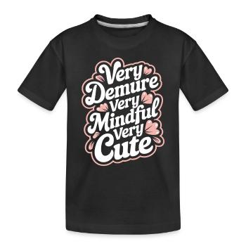 Très retenu, très attentif, très doux - T-shirt bio Premium Enfant - noir - Devant