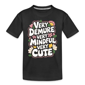 très sage, très attentif, très doux - T-shirt bio Premium Enfant - noir - Devant