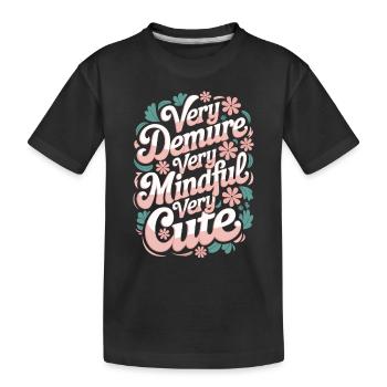 Très retenu, très attentif, très doux - T-shirt bio Premium Enfant - noir - Devant