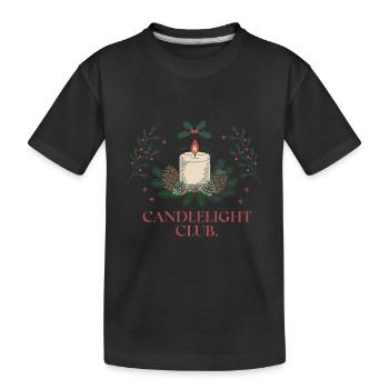 Kerzenlicht Club - Gemütliche Feststimmung - Kinder Premium Bio T-Shirt - Schwarz - Vorne