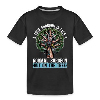 Un chirurgien arboricole est comme un chirurgien arboricole horticole - T-shirt bio Premium Enfant - noir - Devant