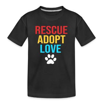 Katzenrettung Tierrechte Tierrettung Tierheim - Kinder Premium Bio T-Shirt - Schwarz - Vorne