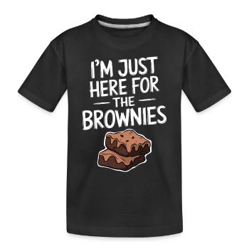 Brownies Dire Pâtisserie Drôle Brownie Cadeau - T-shirt bio Premium Enfant - noir - Devant