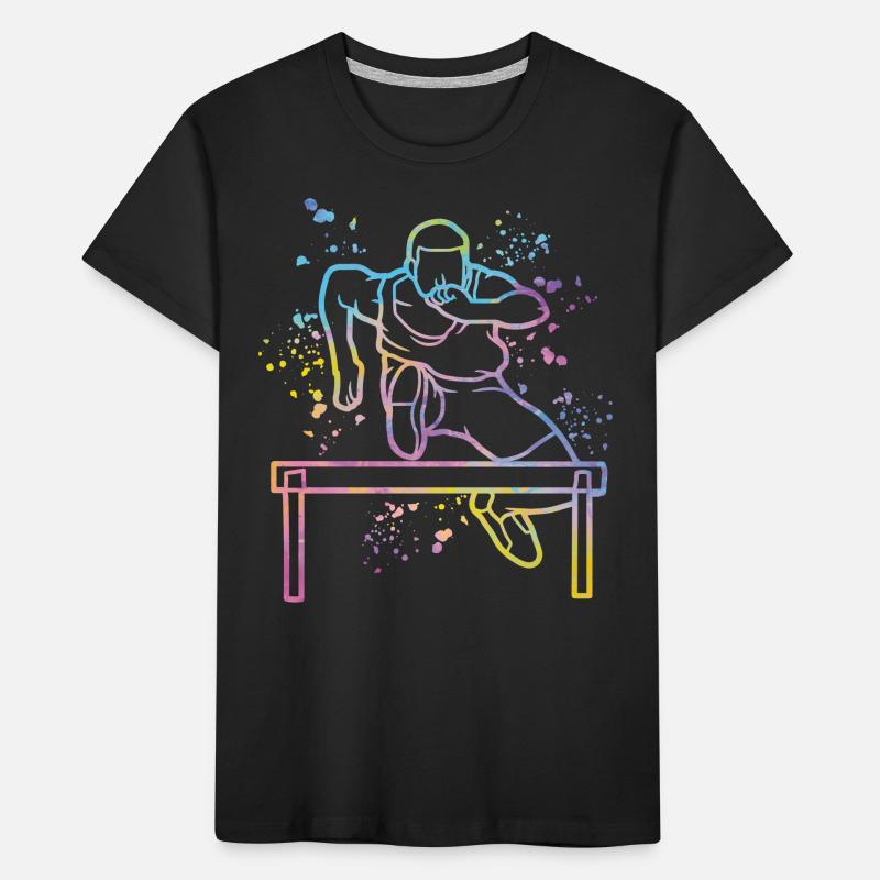 Hurdle Run Obstacle Course Kids Hurdle Run Kids' Premium Organic T-Shirt