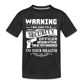 Security Officer I Belong To Security Officer - Kids' Premium Organic T-Shirt - black - Front