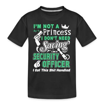 Security Officer I'm A Security Officer - Kids' Premium Organic T-Shirt - black - Front