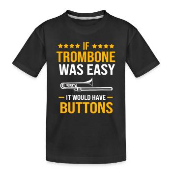 Trombone - T-shirt bio Premium Enfant - noir - Devant