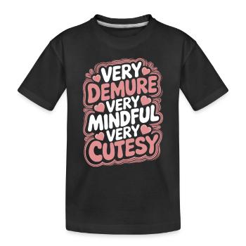 très réservé très attentif très mignon - T-shirt bio Premium Enfant - noir - Devant