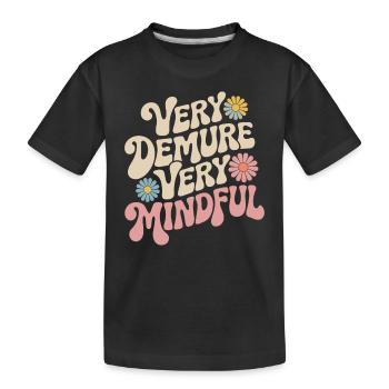 Très réservé, très attentif - T-shirt bio Premium Enfant - noir - Devant