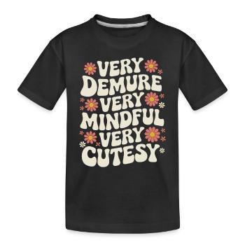 très sage, très attentif, très doux - T-shirt bio Premium Enfant - noir - Devant