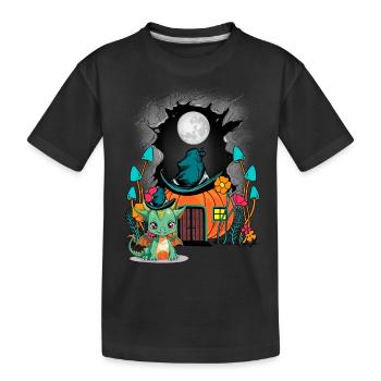 Pumpkin Halloween Dragon Dragon Child Kids Baby - Kids' Premium Organic T-Shirt - black - Front