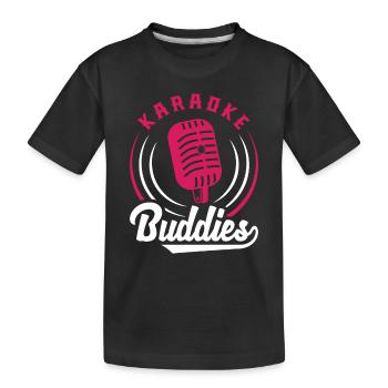 Karaoké Buddies Microphone Style Rétro - T-shirt bio Premium Enfant - noir - Devant