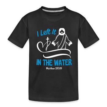Christian Baptism Bible Quote Psalm Prayer - Kids' Premium Organic T-Shirt - black - Front