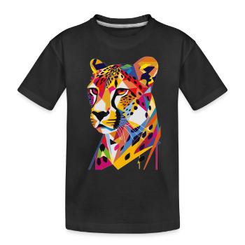 Guépard - T-shirt bio Premium Enfant - noir - Devant
