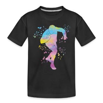 Lanceur de poids Colorsplash Lancer de poids - T-shirt bio Premium Enfant - noir - Devant