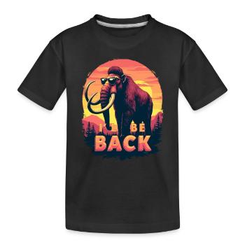 Funny Mammut Steinzeit für einen Mammutliebhaber - Kinder Premium Bio T-Shirt - Schwarz - Vorne