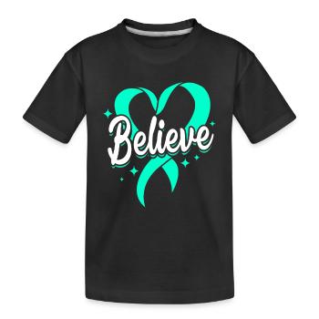 Pcos-Bewusstsein - Kinder Premium Bio T-Shirt - Schwarz - Vorne