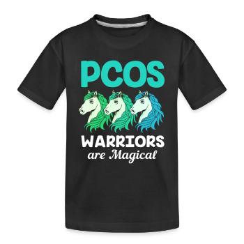 Pcos-Bewusstsein - Kinder Premium Bio T-Shirt - Schwarz - Vorne