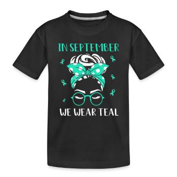 Pcos-Bewusstsein - Kinder Premium Bio T-Shirt - Schwarz - Vorne