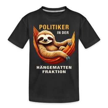 POLITICIAN IN THE HAMMOCK FACTION - Kids' Premium Organic T-Shirt - black - Front