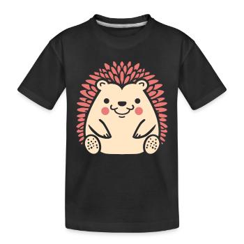 hérisson - T-shirt bio Premium Enfant - noir - Devant