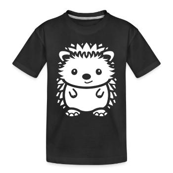 Hérisson - T-shirt bio Premium Enfant - noir - Devant