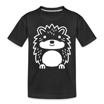 Hérisson - T-shirt bio Premium Enfant - noir - Devant