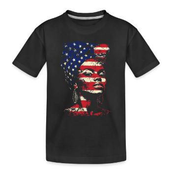 Heritage Afro American Black History Month - Kids' Premium Organic T-Shirt - black - Front