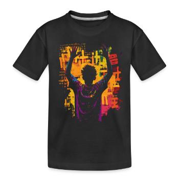 Afro American Resilience Black History Monthv - Kids' Premium Organic T-Shirt - black - Front