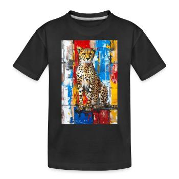 Guépard - T-shirt bio Premium Enfant - noir - Devant