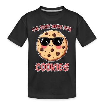 Cookies Disant Biscuits au Chocolat Cadeau de Cookie Drôle - T-shirt bio Premium Enfant - noir - Devant