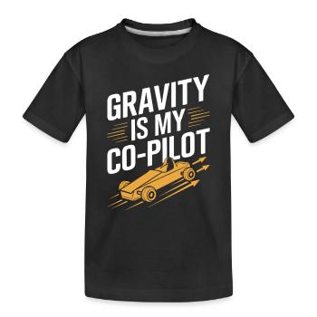 Gravity-Powered Soap Box Racing Adventure for DIY - Kids' Premium Organic T-Shirt - black - Front