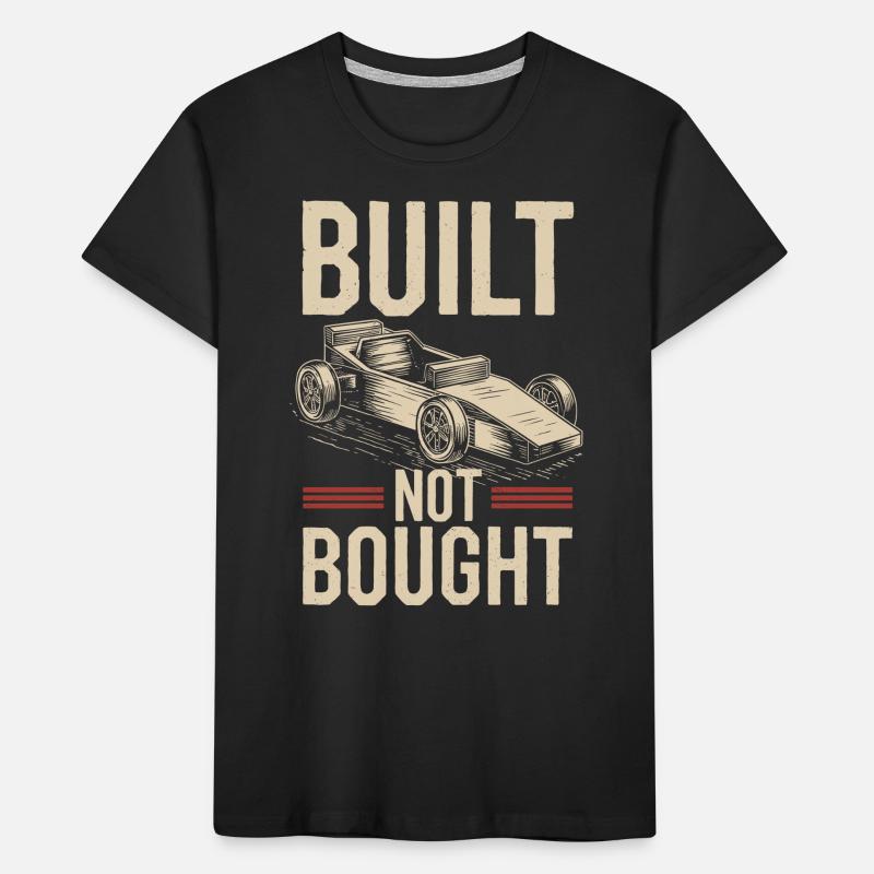 Gravity-Powered Soap Box Racing Adventure for DIY Kids' Premium Organic T-Shirt